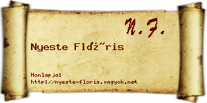 Nyeste Flóris névjegykártya